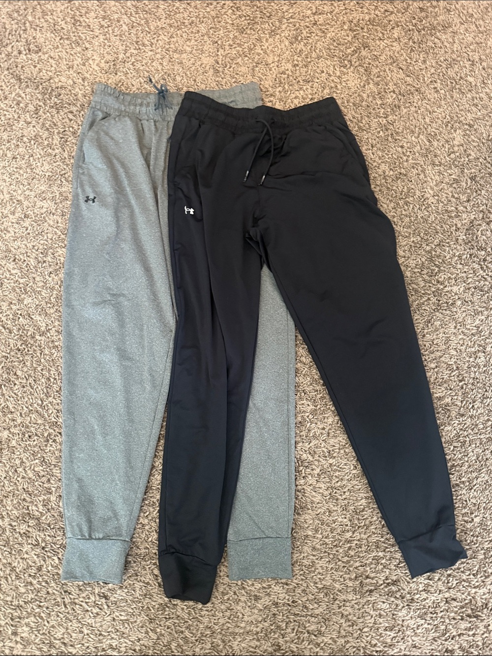 Under Armour women’s black and Gray Athletic Joggers, 2-Pack